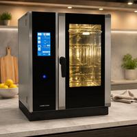 Four à convection électrique commercial haute performance à 10 niveaux pour cuisson vapeur et pâtisserie, idéal pour restaurants et cuisines professionnelles