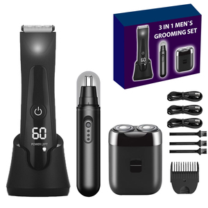 Recortadora de vello corporal eléctrica OEM lavable para hombres, depiladora, afeitadora, kit de cuidado de la barba - Product Image 1