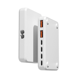 Cargador GaN de escritorio delgado de 100W con múltiples puertos, <span class=keywords><strong>4</strong></span> USB-C y 2 USB A, para cargar laptops, tablets y accesorios a máxima velocidad. - Product Image 1