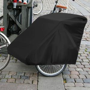 Housse de remorque de vélo transfrontalière 210D en tissu Oxford enduit noir et argenté, imperméable, anti-poussière, pliable pour utilisation avec vélo - Product Image 1