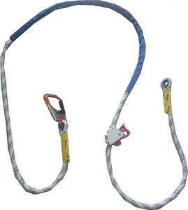 polyester safety work positioning belt lanyard rope adjustable using for climbing pole tree