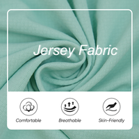 Tejido de punto jersey OEM de gran venta, 185 g/m², 90 % poliéster, 10 % elastano, teñido, de alta elasticidad, 175 cm, de secado rápido, para chalecos deportivos termoadhesivos.