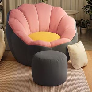 Sofá súper suave que se convierte en cama individual, futón, sillón popular tipo puf, silla para dormitorio o ventana. - Product Image 3