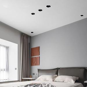 Đèn Âm Trần Tròn 7W Cho Khách Sạn Phong Cách Bắc Âu Mới Bằng Nhôm Màu Đen Đèn Âm Trần <span class=keywords><strong>Led</strong></span> Siêu Mỏng Chống Chói Cob - Product Image 6