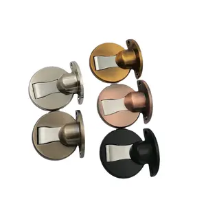 Stopper Pintu Partisi Kubus Toilet Paduan Seng Set Penghenti Pintu Kayu Magnetis Stopper Dasar Pintu