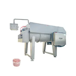 Equipamento industrial comercial 1500L, eixo duplo, misturador a vácuo para misturar alimentos, moedor picado e liquidificador, máquina misturadora de carne e salsicha