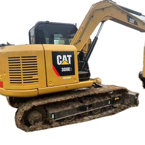 Pompe Caterpillar de bonne qualité 308c 308e 308d, excavatrice hydraulique sur chenilles Cat, excavatrice de 8 tonnes d'occasion, attache rapide, brise-roche - Product Image 1