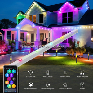 <span class=keywords><strong>Luces</strong></span> <span class=keywords><strong>LED</strong></span> Permanentes para Exteriores de 30 mm con Control por Aplicación Inteligente, <span class=keywords><strong>Luces</strong></span> Decorativas RGBW para Fiestas con Riel de Aluminio - Product Image 5