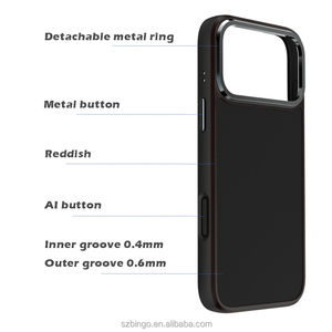 Funda Protectora para Móvil de Alta Calidad con Doble Ranura Exterior e Interior para iPhone 17 16 15 14, Ranura de 0.6mm, con Anillo Metálico para Cámara - Product Image 2