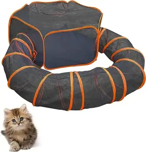 High Quality Customizable Size Pop-Up Foldable Pet Tent Breathable with Oxford Fabric and Nylon Cage for Small Animals