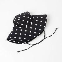 Nouvelle Arrivée 2026 – Chapeau Bob en Coton à Pois Personnalisé à Large Bord, Tendance Extérieur, Protection Solaire Respirante, Chapeau de Plage avec Sangles