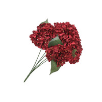 Arreglo Floral de Hortensias Artificiales de Seda con Cinco Cabezas para Decoración de Bodas, Salones y Mesas, para Decoración del Hogar