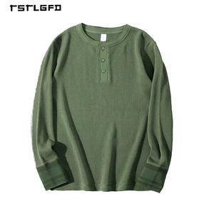 Camiseta de Manga Larga con Cuello Redondo, Tejido Waffle, Corte Regular, Estilo Vintage, Personalizable, 100% Algodón, Transpirable y Ecológica, 310g - Product Image 4