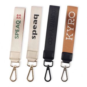 High Quality Polyester Woven Buckle <b>Leather</b> Wallet Men Keychain Gift Customizable Personalized Key Chain <b>Lanyard</b> - Product Image 6