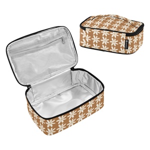 Petite casserole rectangulaire en nylon pour pique-nique en plein air, imprimé personnalisé, motif floral, porte-casserole isotherme pour pique-nique - Product Image 2
