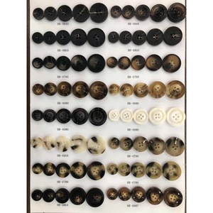 Échantillon de boutons ronds à 4 trous, style classique, teints, sans nickel, motif circulaire - Product Image 5