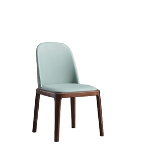 Chaises <span class=keywords><strong>de</strong></span> salle à manger modernes en bois massif, revêtement en velours/cuir, dossier <span class=keywords><strong>ergonomique</strong></span>, durables, imperméables, pliables pour hôtels - Product Image 2