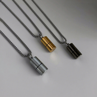 Collier en acier inoxydable pour homme, best-seller, tendance hip-hop, pendentif polyvalent, minimaliste, collier haut de gamme