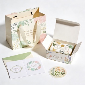 Ensemble d'emballage <span class=keywords><strong>en</strong></span> gros de boîtes <span class=keywords><strong>en</strong></span> <span class=keywords><strong>papier</strong></span> écologiques haut de gamme, boîtes cadeaux, sacs <span class=keywords><strong>en</strong></span> <span class=keywords><strong>papier</strong></span> pour le shopping, avec autocollant personnalisé pour savon artisanal - Product Image 4
