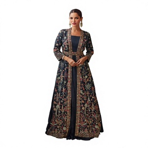 Pure Heavy Chinon <b>Women's</b> Party <b>Kurta</b> with Self Embroidery and Patchwork Design - Product Image 1