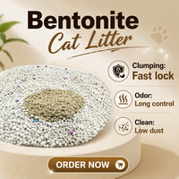 OEM Premium Bentonite Ball Cat Litter Cepat Menggumpal Rendah Debu Kontrol Bau Kuat Granul Alami Aman untuk Rumah Tangga dengan Banyak Kucing