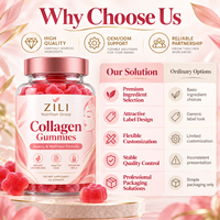 Gummies de collagène à marque privée, complément beauté, formule cheveux, peau, ongles avec biotine et vitamine C, approvisionnement en vrac OEM