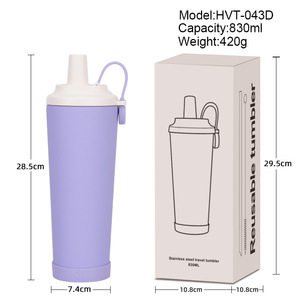 Nuova <span class=keywords><strong>Tazza</strong></span> Termica Classica in Acciaio Inox 830ml con Manico Magnetico Portatile e Rivestimento in Ceramica Perlacea Assorbente - Product Image 4