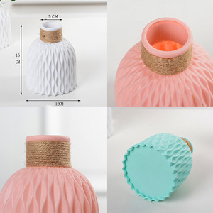 Florero <span class=keywords><strong>de</strong></span> estilo nórdico Simple para decoración del hogar, contenedor <span class=keywords><strong>de</strong></span> flores húmedas secas <span class=keywords><strong>de</strong></span> alta calidad con rayas <span class=keywords><strong>de</strong></span> <span class=keywords><strong>plástico</strong></span>, diseño moderno, gran oferta - Product Image 4