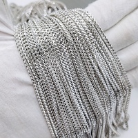 Chaîne queue de renard en argent sterling 925 en gros, composants de bijoux DIY pour bracelets homme et femme