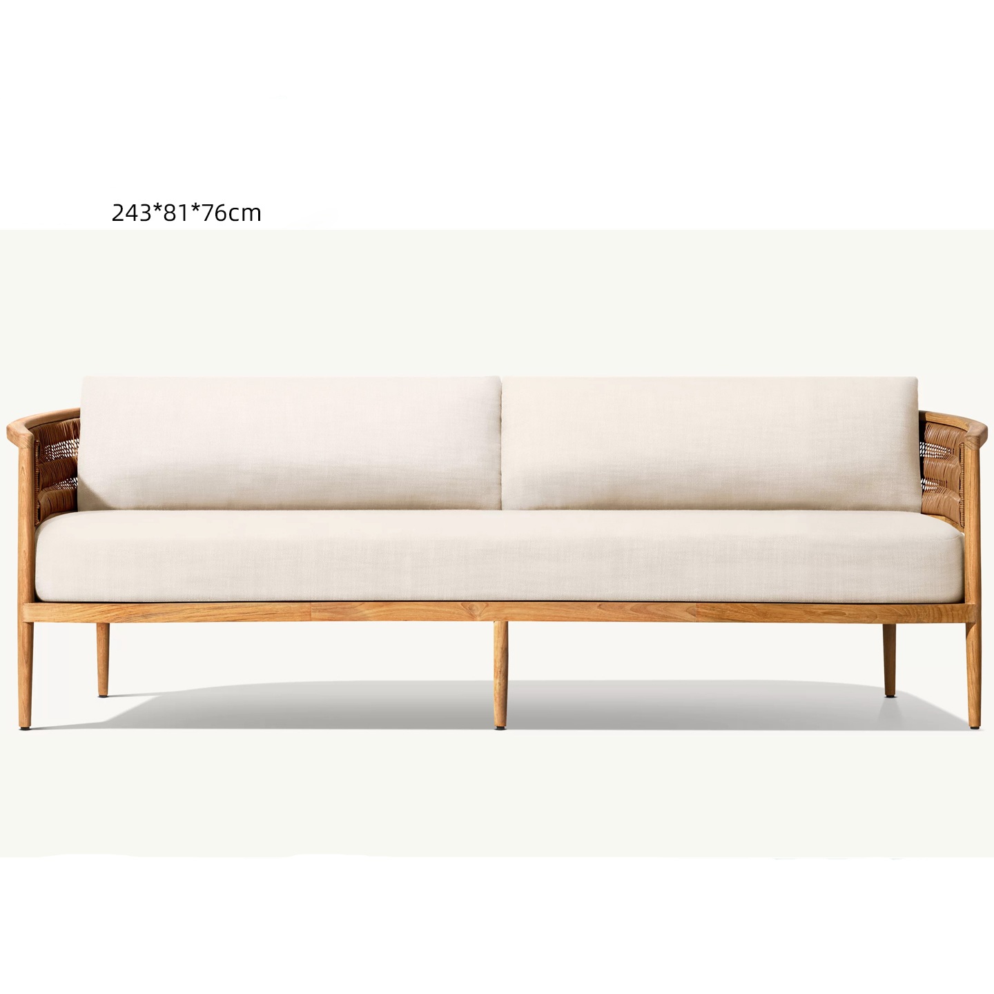 Divano a tre posti in teak importato