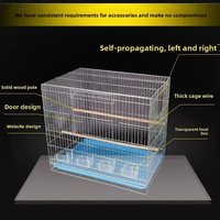 Cage d'élevage pour perroquets en fil galvanisé, avec plateau en plastique robuste et porte d'accès, vente en gros