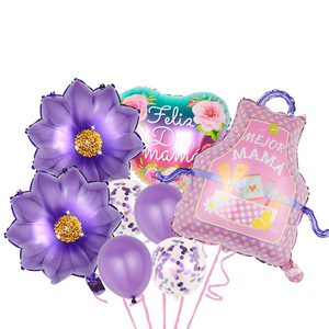 Vente en gros d'Ensemble de ballons Happy Mother's Day <span class=keywords><strong>MAMA</strong></span> Festival Espagnol Feliz <span class=keywords><strong>Mama</strong></span> Flower Garden Warut Globos Set pour la décoration de fête - Product Image 3