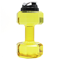 Bouteilles d'eau Madou 2,2L Gym sans BPA en forme d'haltère colorées demi-gallon lave-vaisselle et eau bouillante sans danger pour le camping