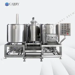 400升纳米啤酒酿造设备电加热工艺啤酒酿造系统，用于酒店/餐厅