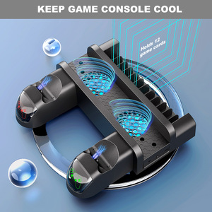 DATA FROG para <span class=keywords><strong>PS4</strong></span>, Base de Refrigeración con Cargador Doble para Controles, Almacenamiento para 12 Discos de Juego, 3 Puertos de Expansión USB para <span class=keywords><strong>PS4</strong></span>/<span class=keywords><strong>PS4</strong></span> Slim/<span class=keywords><strong>PS4</strong></span> <span class=keywords><strong>Pro</strong></span> - Product Image 4