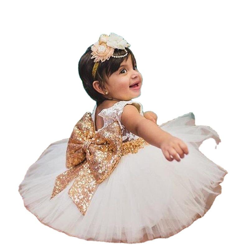 Baby Girl Dress Year Birthday Toddler Girl Clothes Lace Christening Gown  Princess Infant Party Dresses