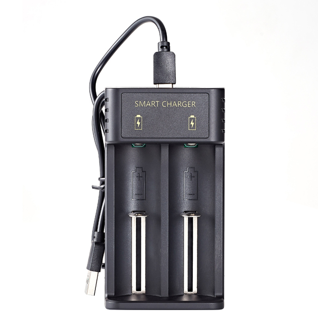 2 Slots Usb Charger Station for 18650 14500 14650 16340 17500 Li-ion 3.6V 3.7V Battery Bulk Smart Battery Charger