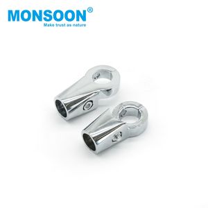 Connecteur de tube rond en acier chromé à double raccord pour séchoir à linge et armoire, quincaillerie de mobilier de haute qualité - Product Image 5