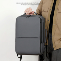 Sac à dos pour ordinateur portable de voyage d'affaires unisexe en polyester Oxford imperméable de grande capacité, extensible et de qualité supérieure