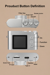 Cámara Retro Miniatura con Flash LED CMOS de 8MP, Diseño Popular y Económico, Nueva, Oferta por Tiempo Limitado, Altamente Recomendada - Product Image 2
