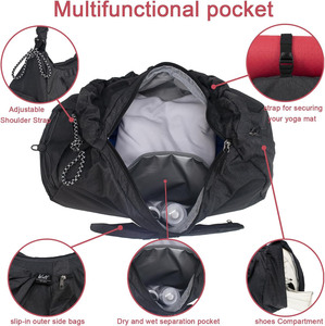 Free sample Top Seller Foldable Expandable Dry Wet Waterproof Duffel <b>Bag</b> Yoga <b>Weekend</b> Shoulder Gym Luggage Travel Tote <b>Bag</b> <b>Women</b> - Product Image 3