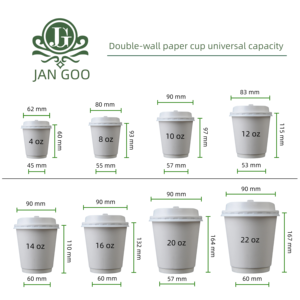 Gobelets en papier à double paroi personnalisés avec logo, pour thé chaud, gobelets en papier pour café avec couvercle, gobelet en papier PLA - Product Image 3