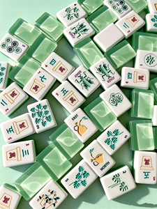 US Warehouse Fast Delivery: Premium Custom Green American Mahjong <b>Set</b> (160 Tiles) – Hand-Painted Acrylic, Modern Luxury Gift <b>Set</b> - Product Image 3