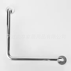 Barre d'appui en L de 32 pouces en acier inoxydable brossé antidérapant pour salle de bain, poignée de sécurité pour douche, support à angle droit - Product Image 3