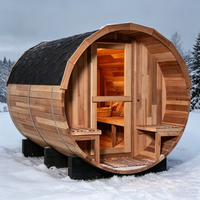 Cabine de sauna extérieure en bois de cèdre rouge pour hôtel, complexe hôtelier, centre de bien-être, fabricant OEM