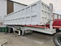 Semi-remorque benne à 3 essieux en acier de 60 mètres cubes avec une capacité de charge supérieure à 30 tonnes pour le transport de clinker et de gravier