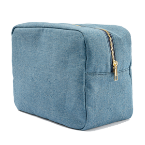 SUN CLOVER-neceser informal de tela vaquera para viaje, bolsa de cosméticos tejida para uso diario - Product Image 4