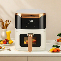 Friteuse à air numérique en acier inoxydable 4,1-5L 1200W avec contrôle numérique, protection contre la surchauffe, design froid au toucher, pour camping-car et usage domestique