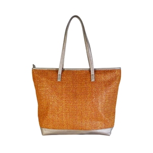 Cesta de mercado de cuero con doble asa, hecha a mano, estilo marroquí, de paja natural, estilo francés - Product Image 5