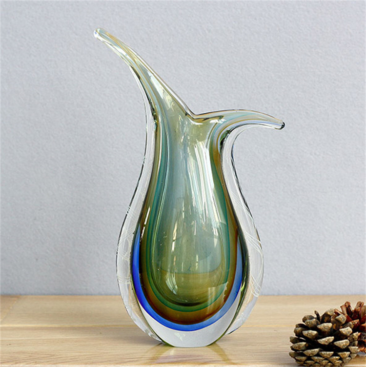 Murano Blue and Yellow Vase - Vintage Decor for Sale - Styylish